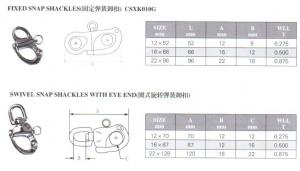Metel Buckle-snap shackle-uncle mike-swivel snap shackles with eye end